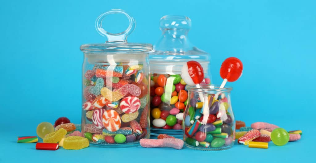 foods to avoid with braces full candy jar