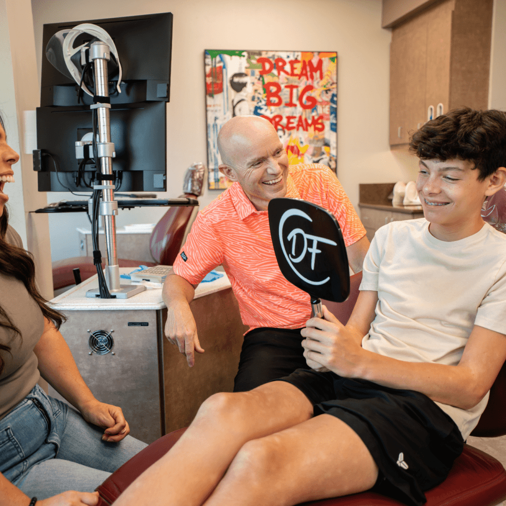 Patient consultation with Dr. David Freeman at a Fresno orthodontics office