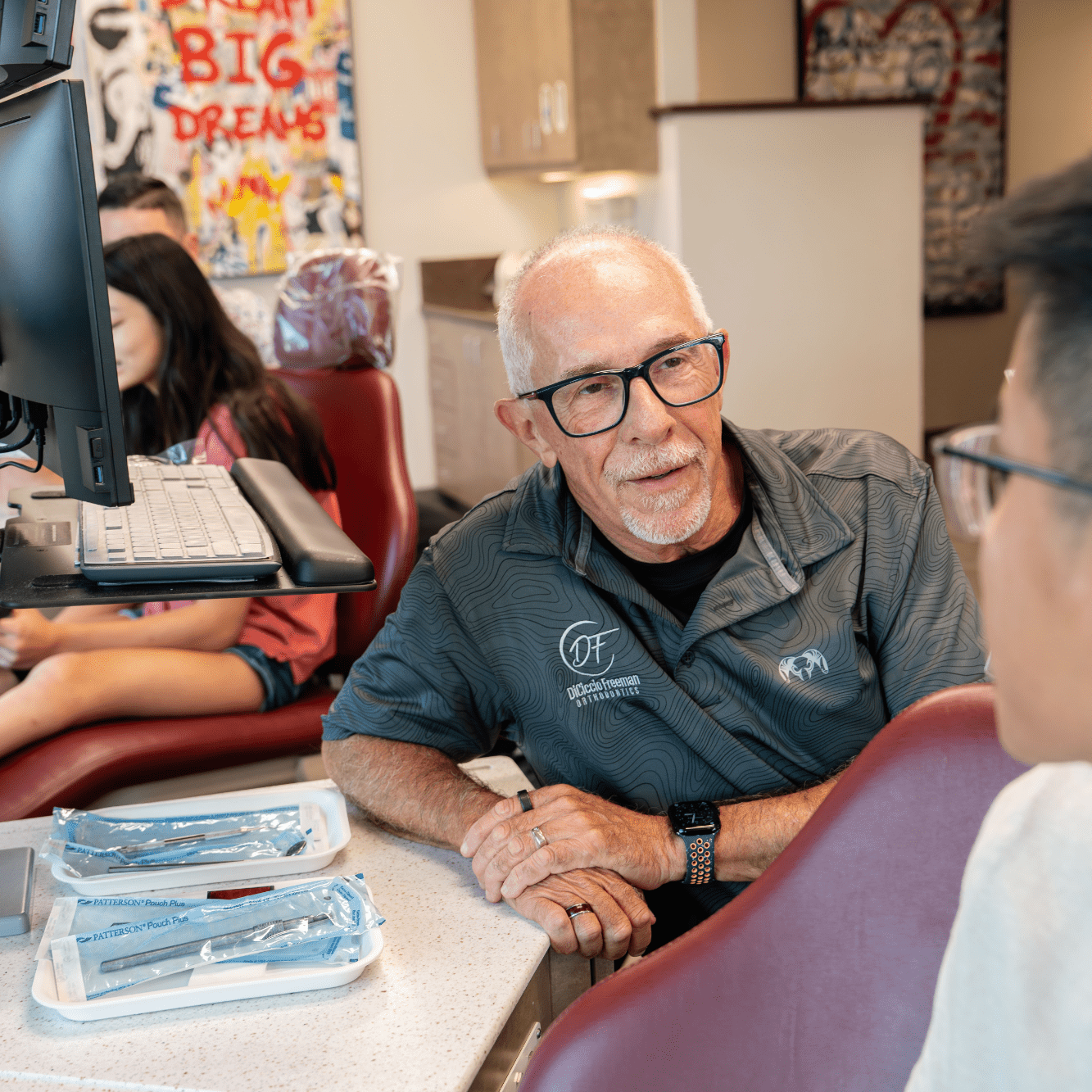 Patient consultation with Dr. Pat DiCiccio, orthodontist in Fresno, California